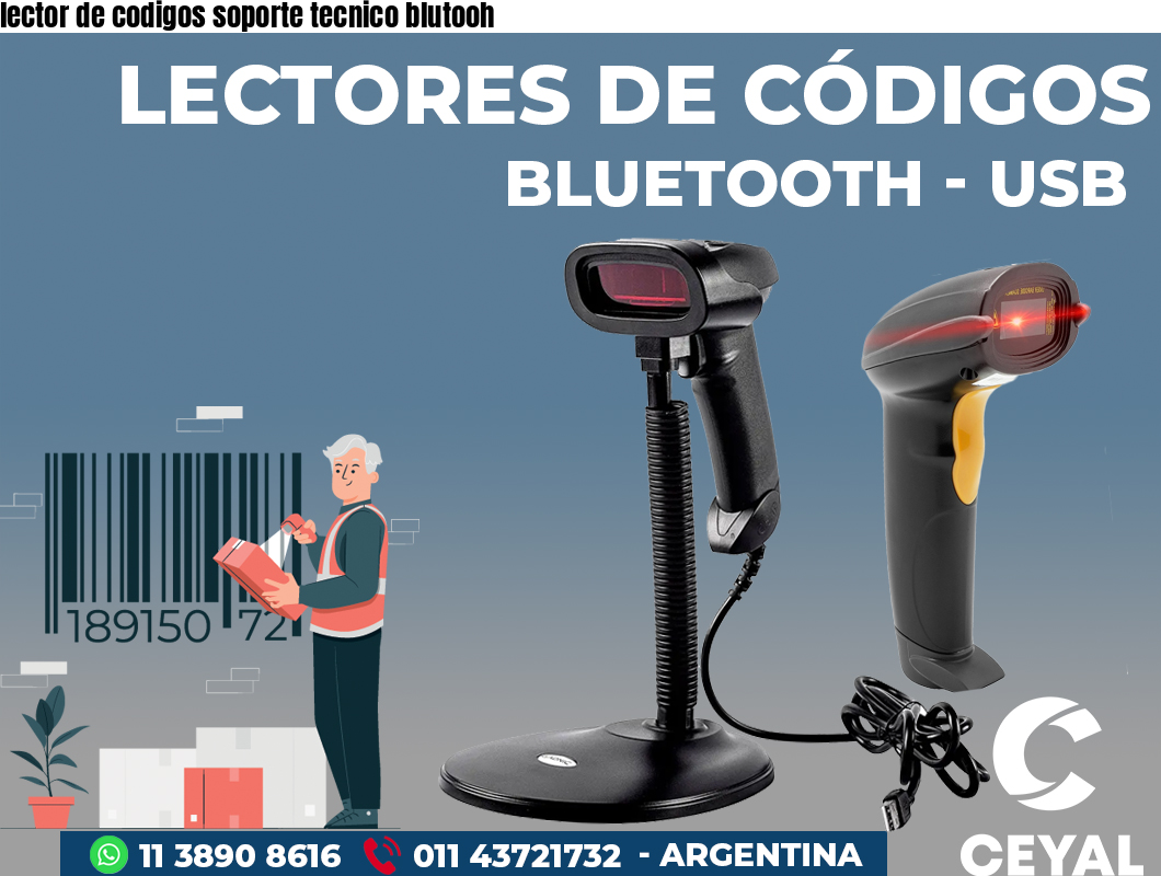 lector de codigos soporte tecnico blutooh