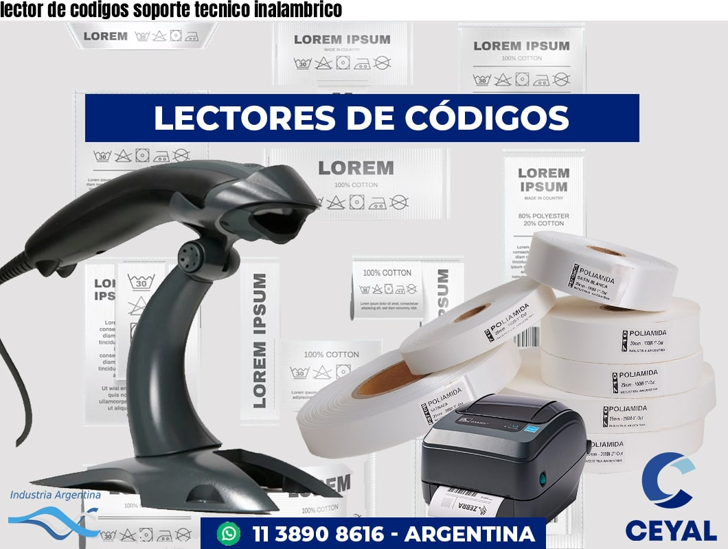 lector de codigos soporte tecnico inalambrico