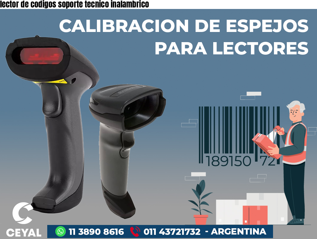 lector de codigos soporte tecnico inalambrico