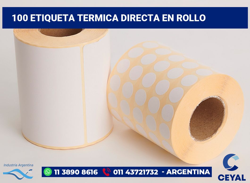 100 Etiqueta termica directa en rollo