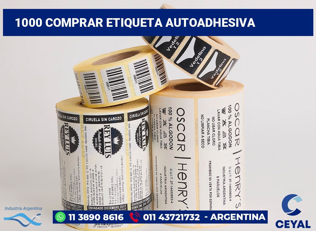 1000 Comprar etiqueta autoadhesiva