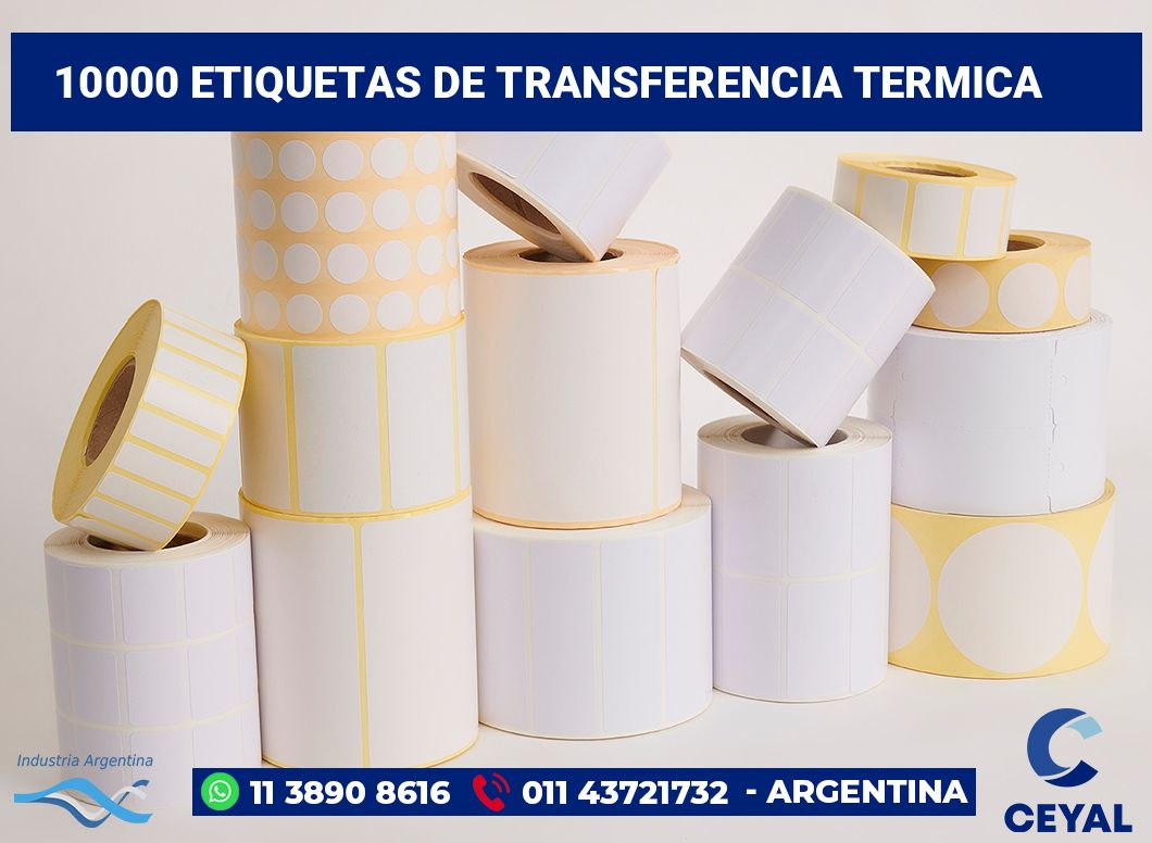 10000 Etiquetas de transferencia termica