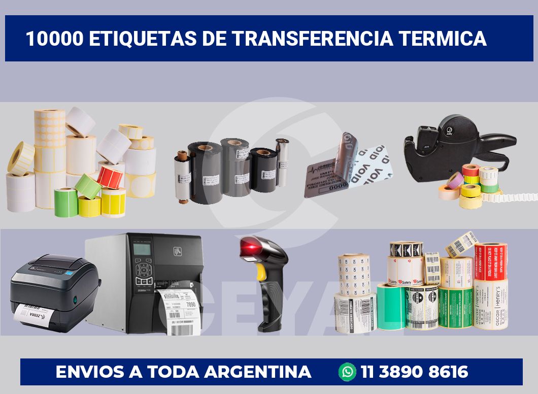 10000 Etiquetas de transferencia termica