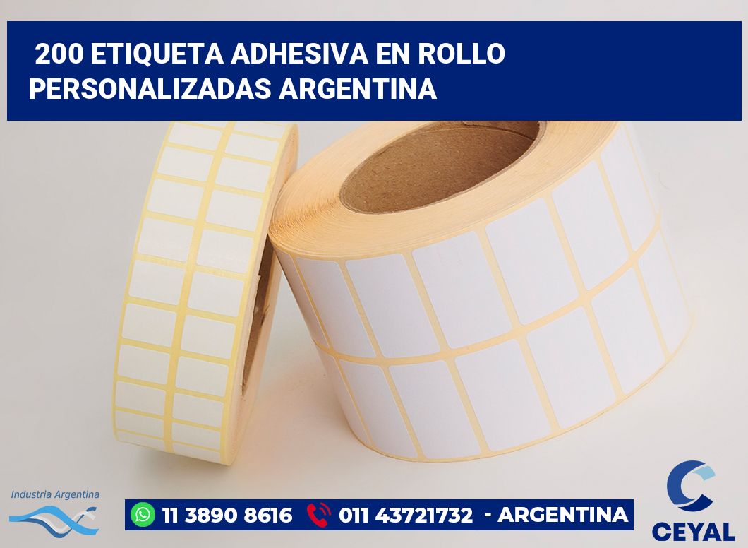 200 Etiqueta adhesiva en rollo personalizadas argentina