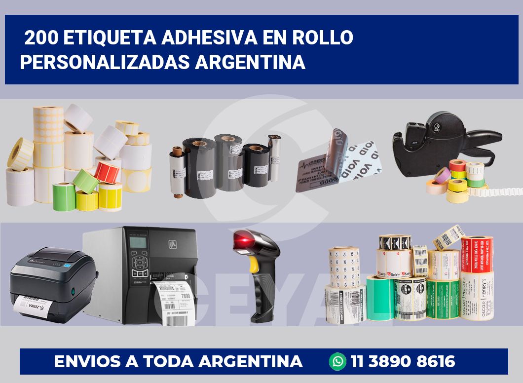 200 Etiqueta adhesiva en rollo personalizadas argentina