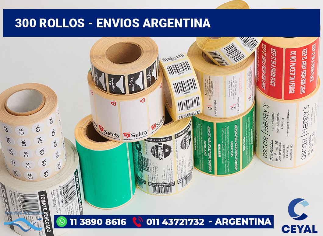 300 Rollos - envios argentina