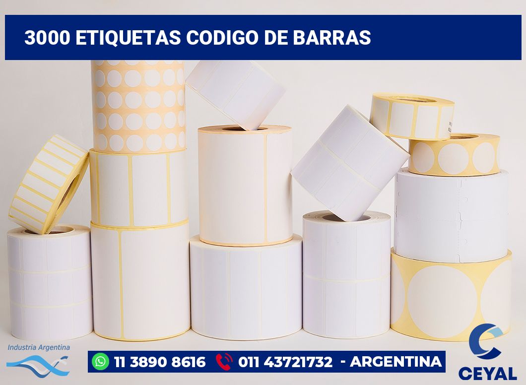 3000 Etiquetas codigo de barras