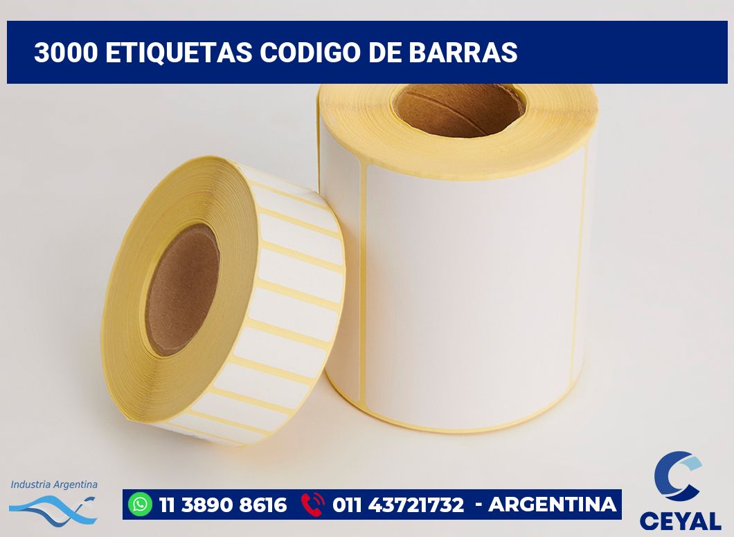 3000 Etiquetas codigo de barras