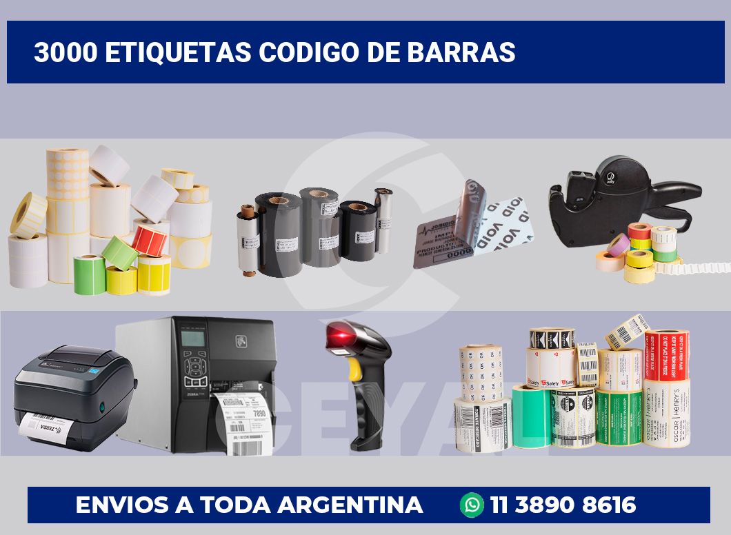 3000 Etiquetas codigo de barras