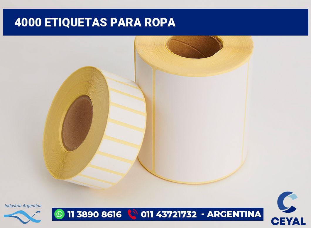 4000 Etiquetas para ropa