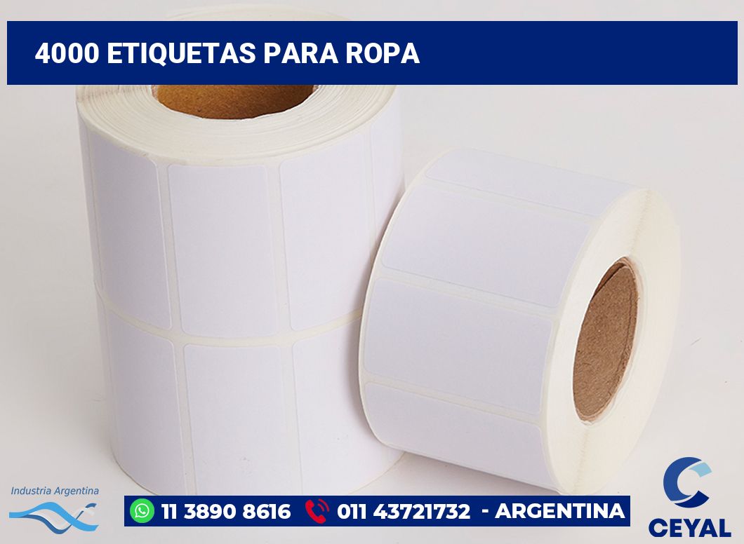 4000 Etiquetas para ropa