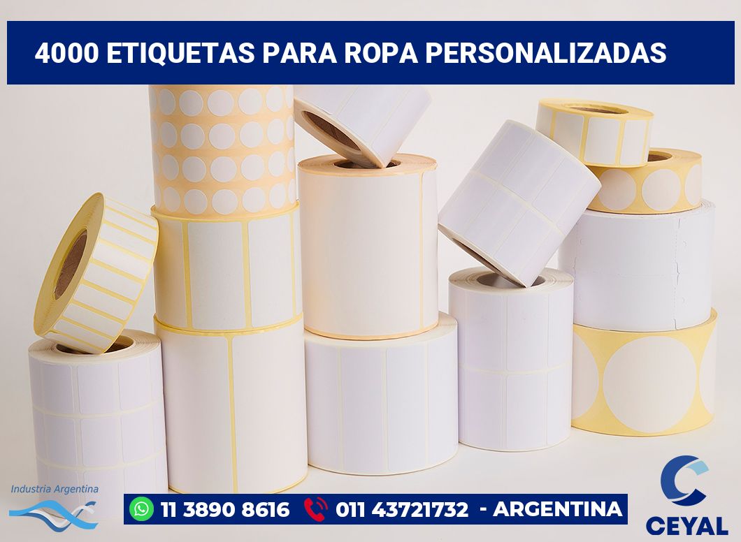 4000 Etiquetas para ropa personalizadas