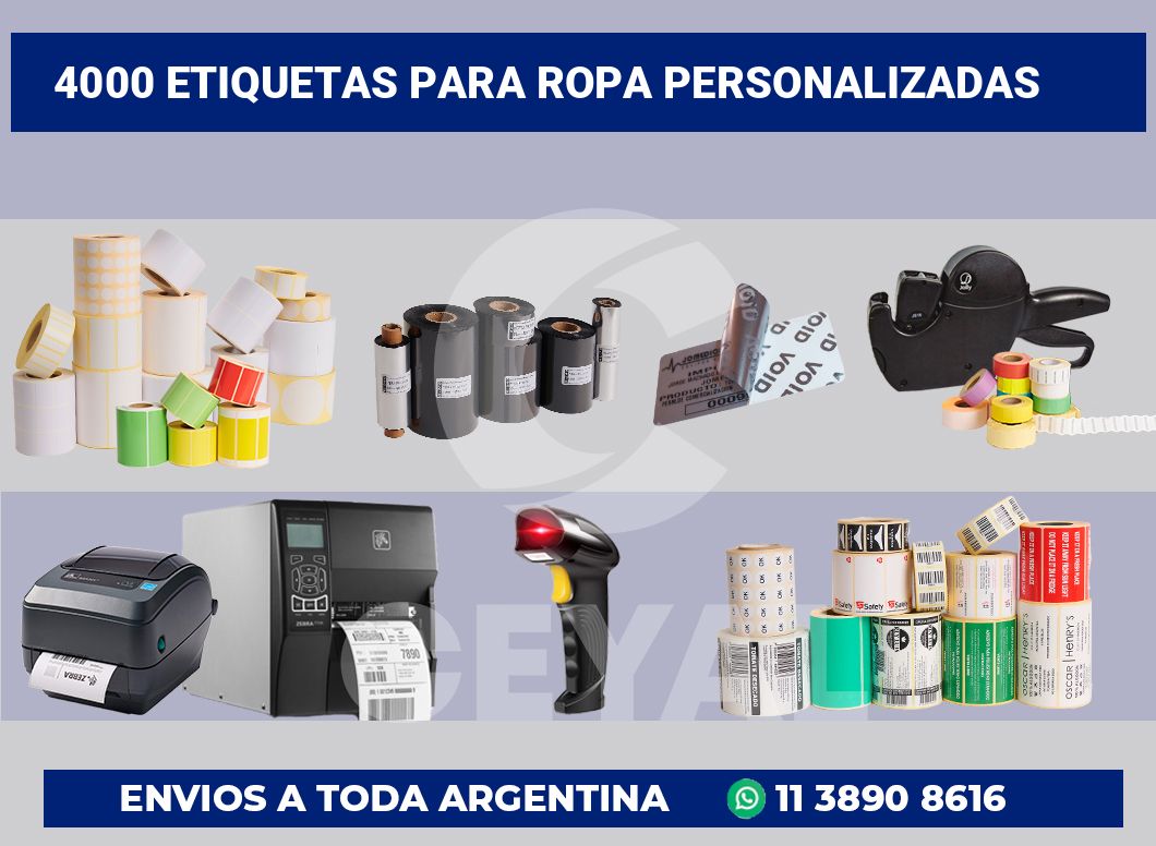 4000 Etiquetas para ropa personalizadas