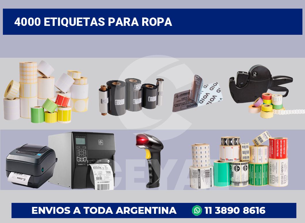 4000 Etiquetas para ropa