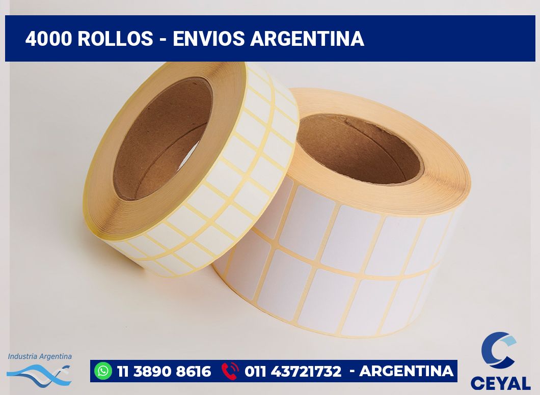 4000 Rollos - envios argentina