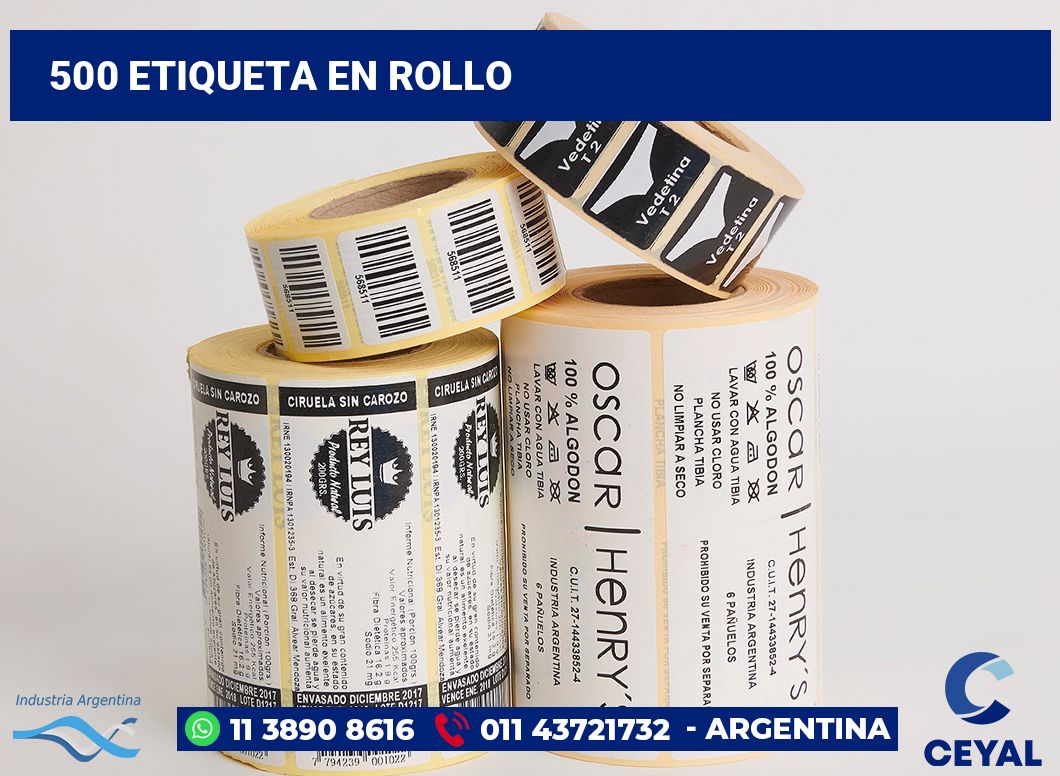 500 Etiqueta en rollo