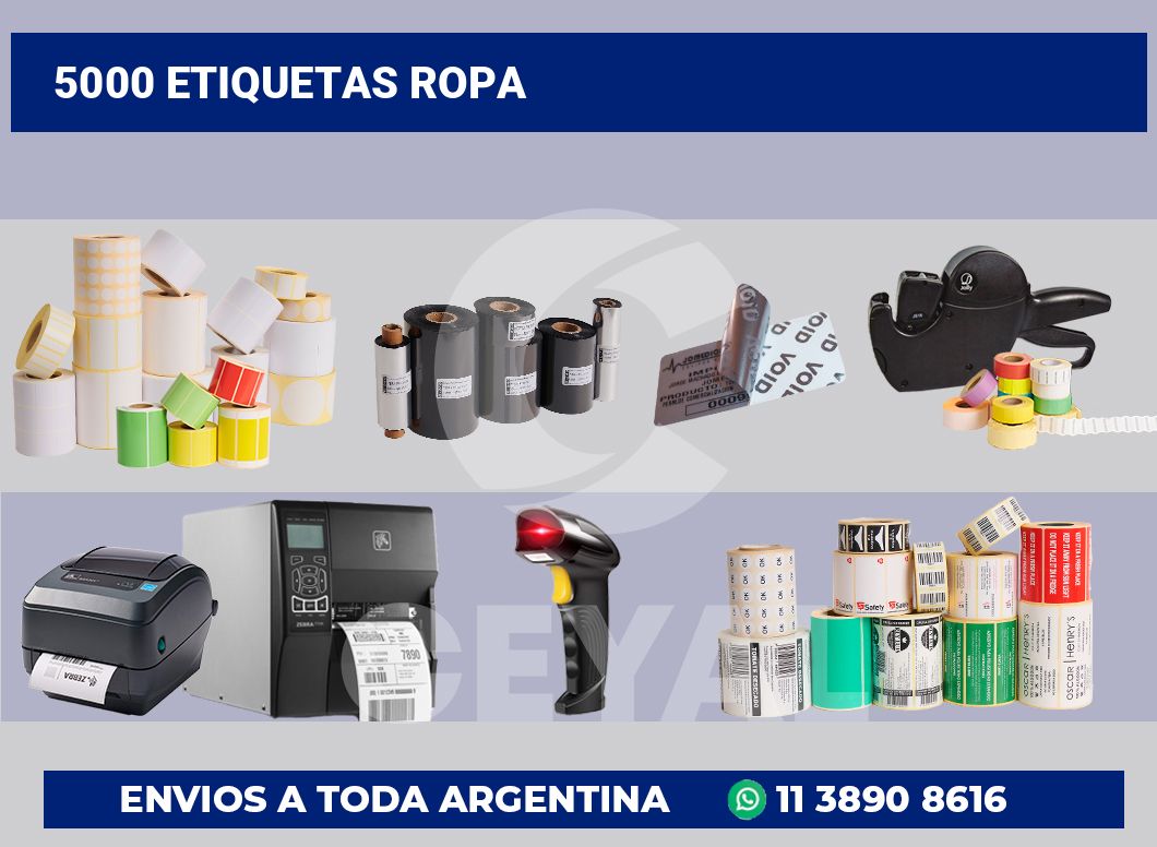 5000 Etiquetas ropa