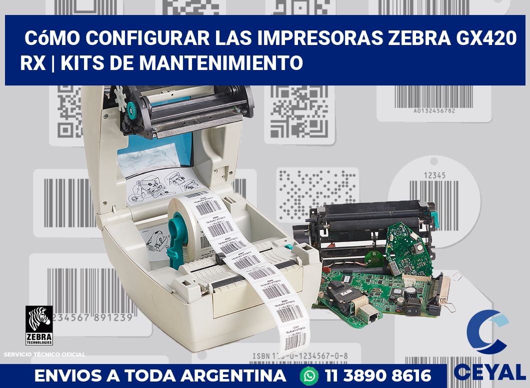 Cómo configurar las impresoras Zebra GX420 RX | Kits de mantenimiento