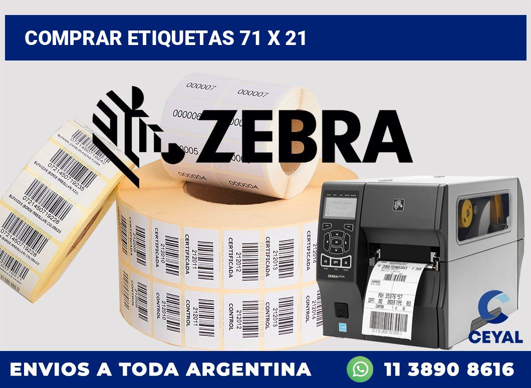 Comprar etiquetas 71 x 21