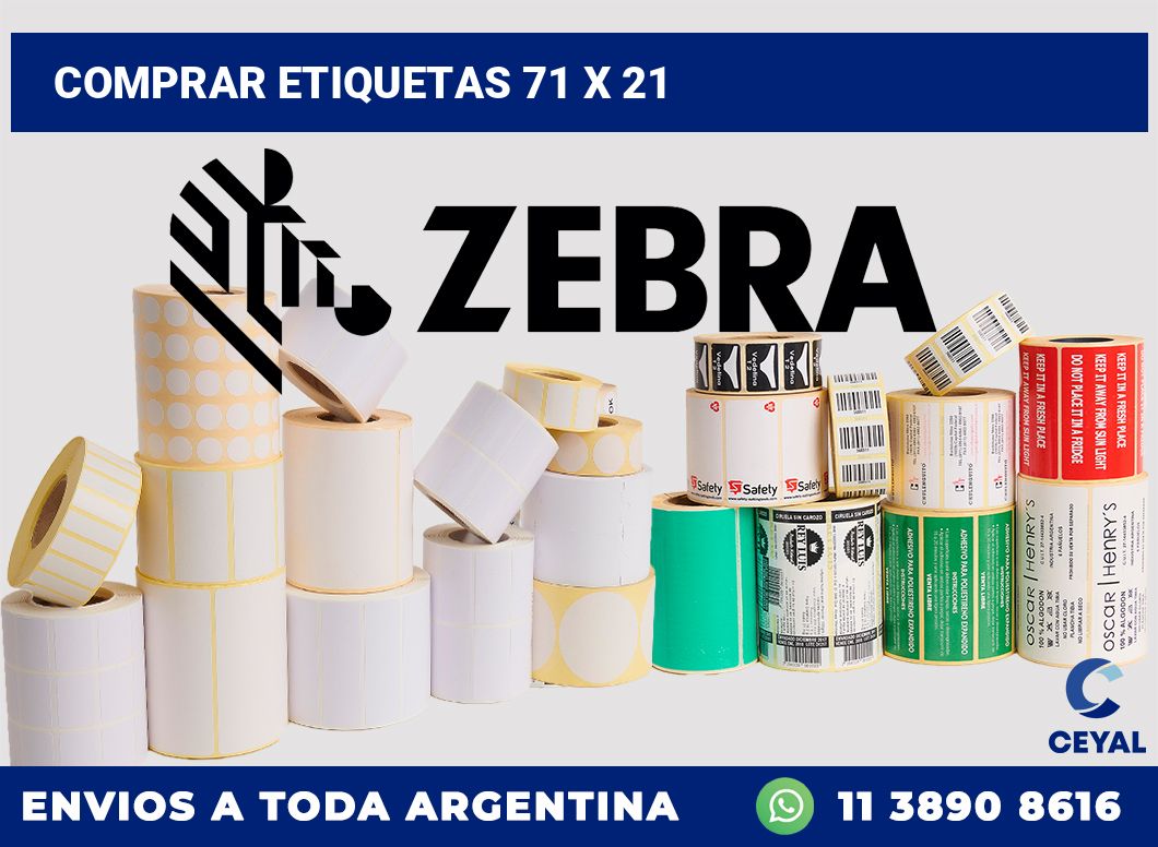 Comprar etiquetas 71 x 21