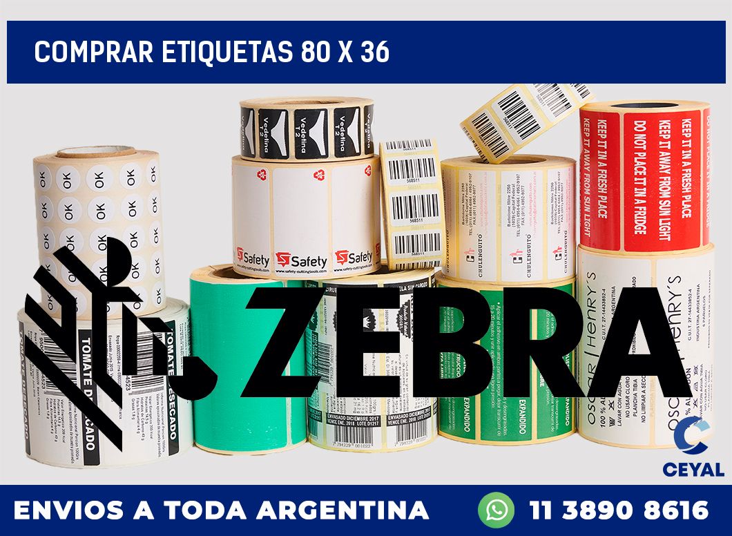 Comprar etiquetas 80 x 36