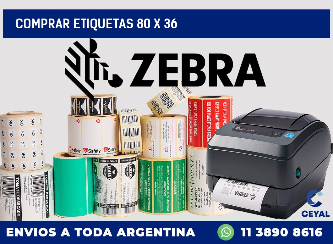 Comprar etiquetas 80 x 36