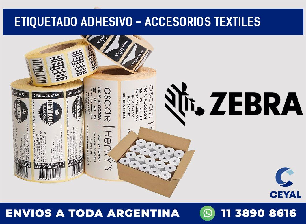 Etiquetado adhesivo – accesorios textiles