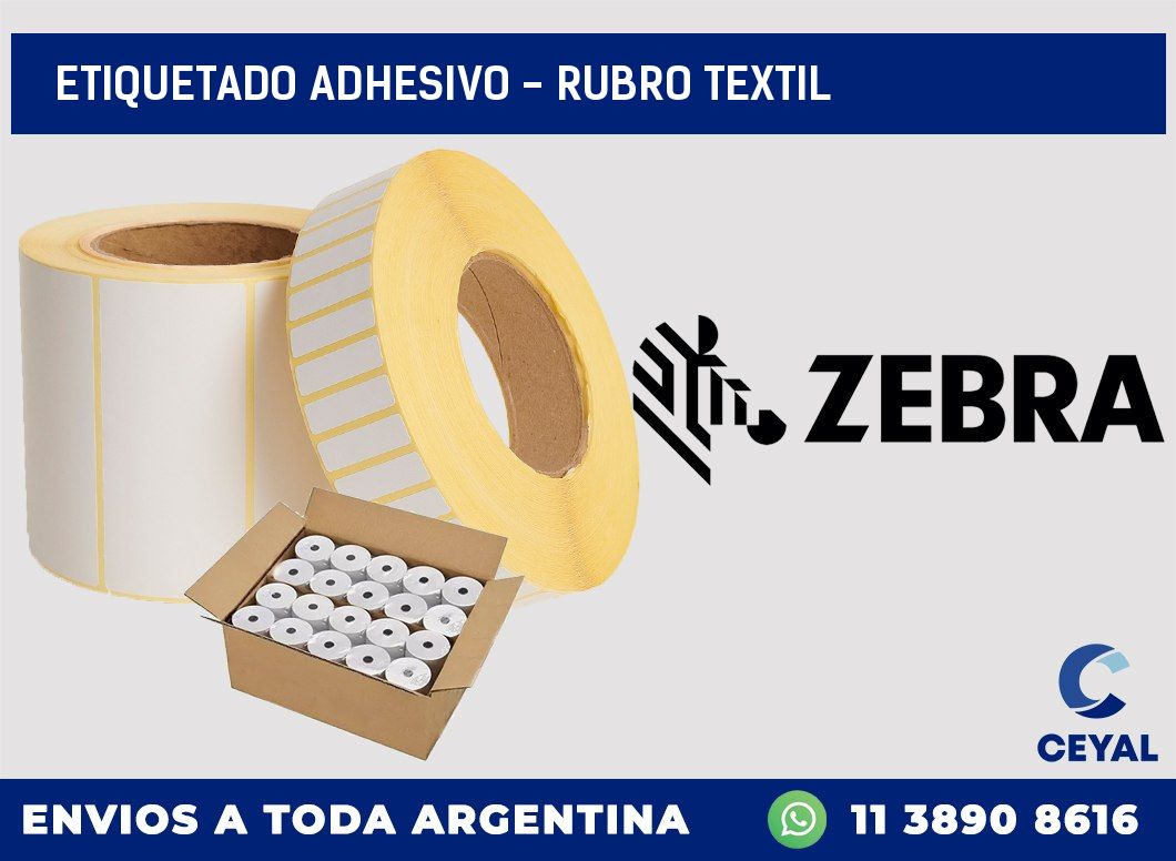 Etiquetado adhesivo – rubro textil