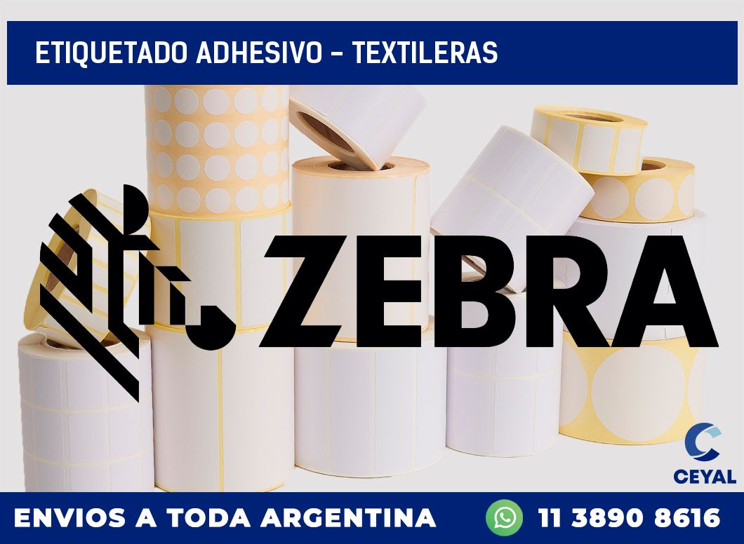 Etiquetado adhesivo – textileras