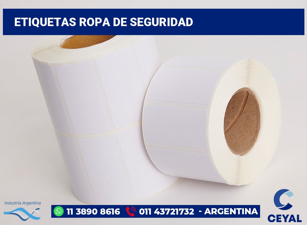 Etiquetas Ropa de seguridad