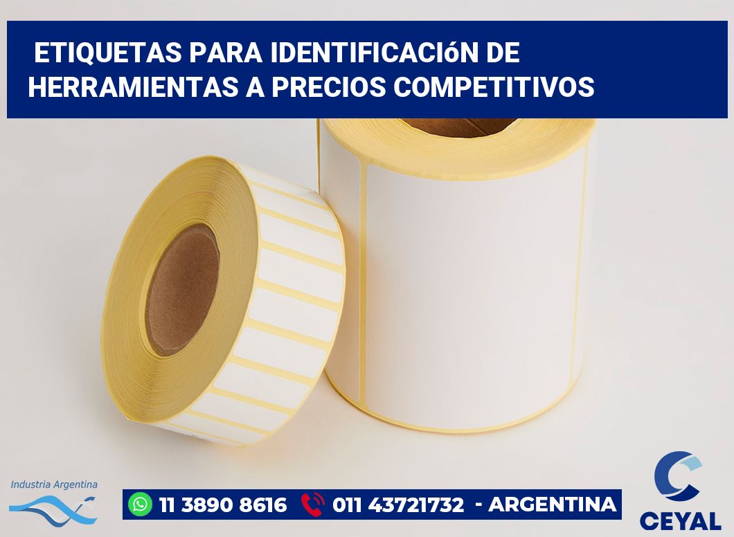 Etiquetas para Identificación de Herramientas a Precios Competitivos