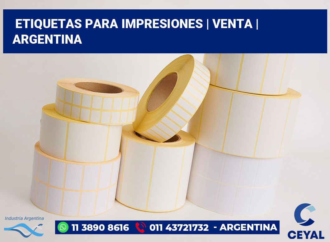 Etiquetas para impresiones | Venta | Argentina