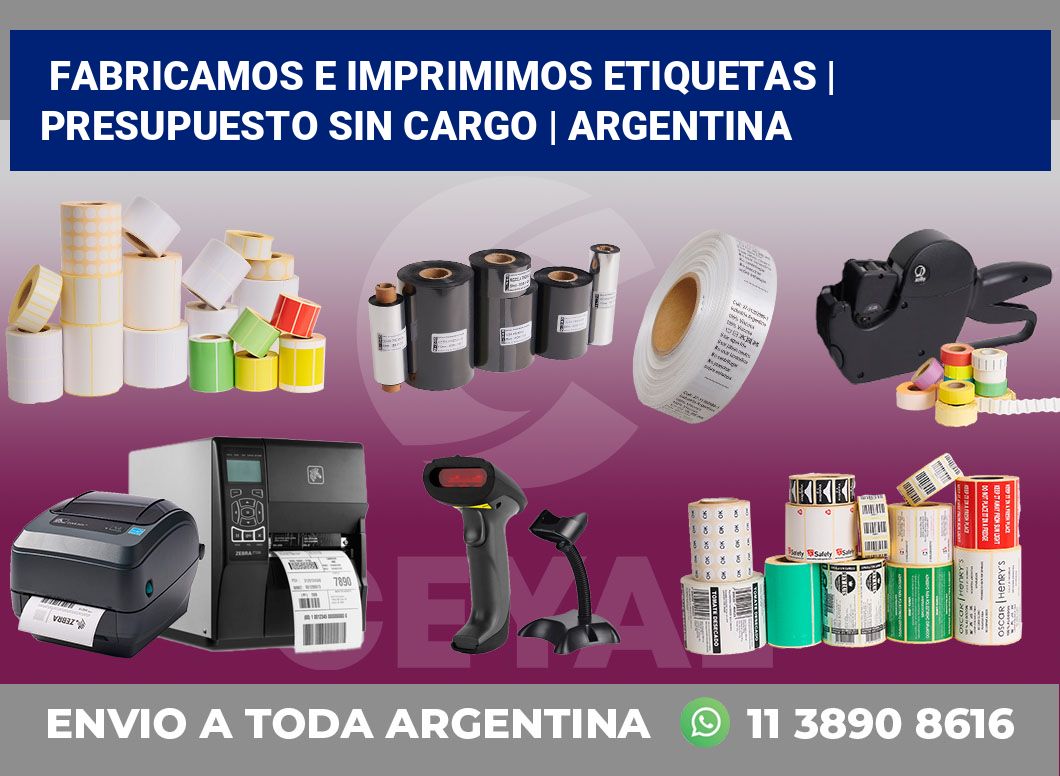 Fabricamos e imprimimos etiquetas | Presupuesto sin cargo | Argentina