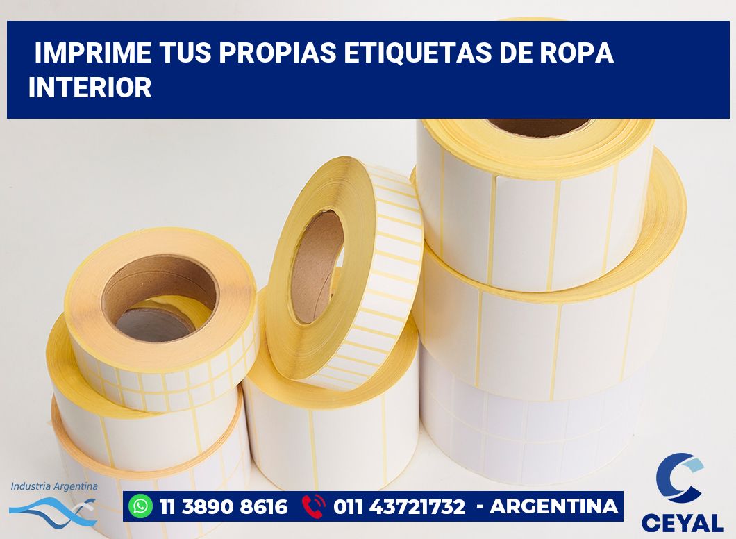 Imprime tus Propias Etiquetas de ropa interior