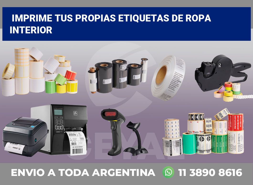 Imprime tus Propias Etiquetas de ropa interior