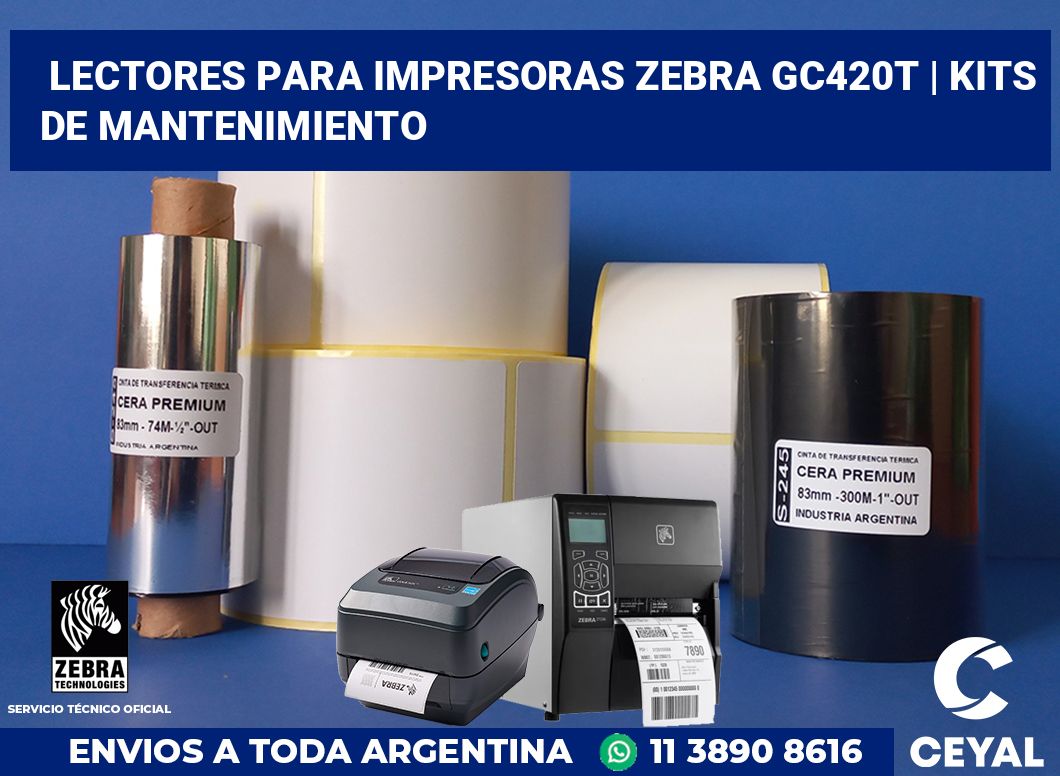 Lectores para impresoras Zebra GC420t | Kits de mantenimiento