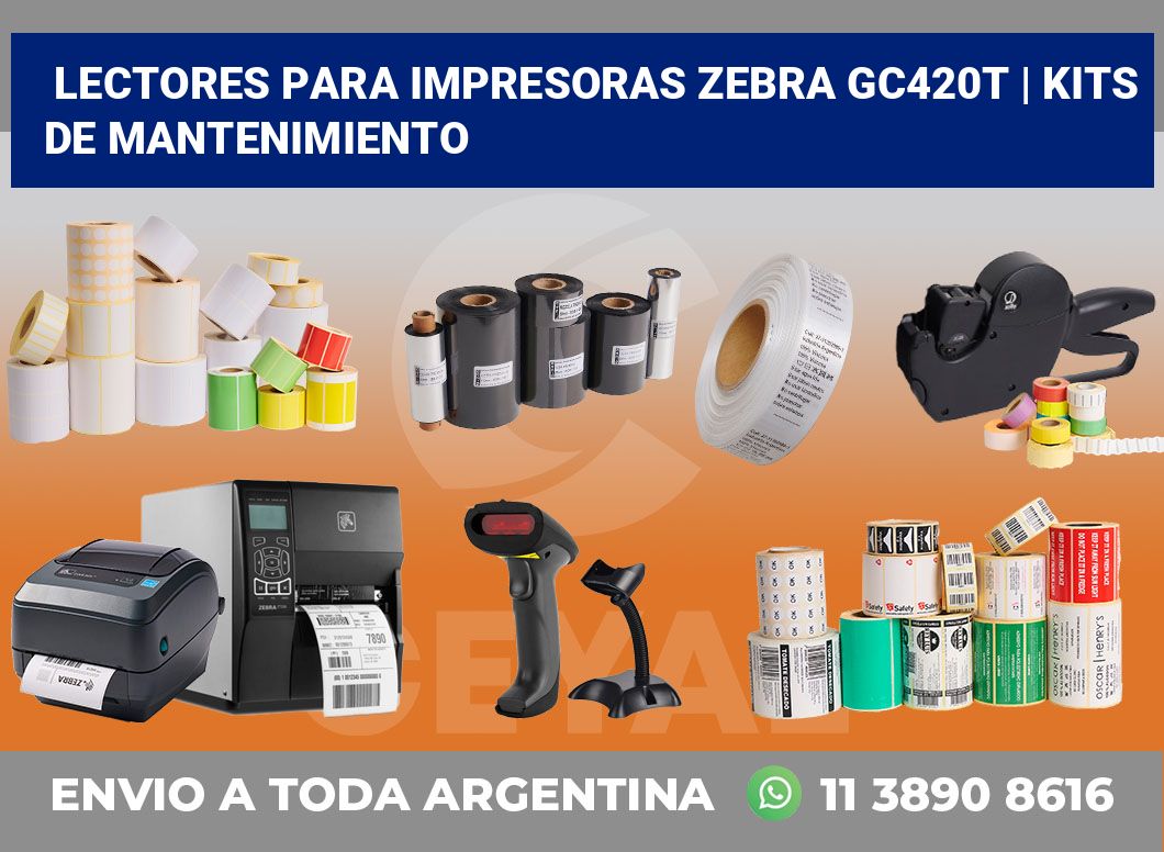 Lectores para impresoras Zebra GC420t | Kits de mantenimiento