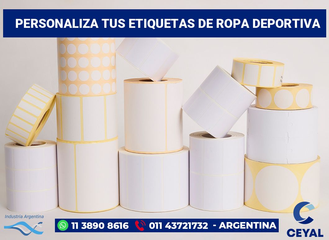 Personaliza tus Etiquetas de ropa deportiva