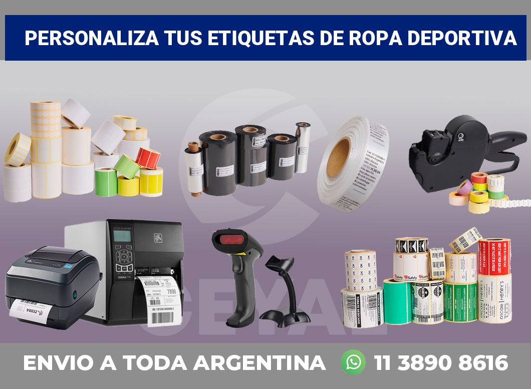 Personaliza tus Etiquetas de ropa deportiva