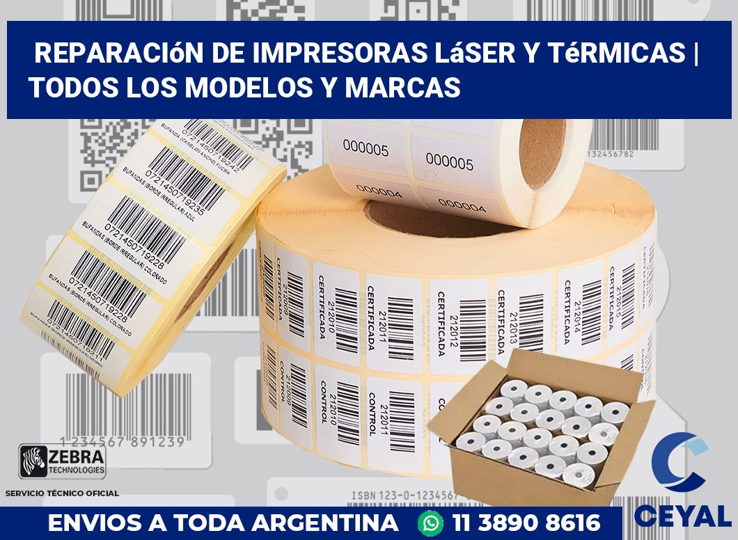 Reparación de impresoras láser y térmicas | Todos los modelos y marcas