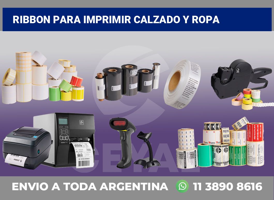 Ribbon para imprimir Calzado y ropa