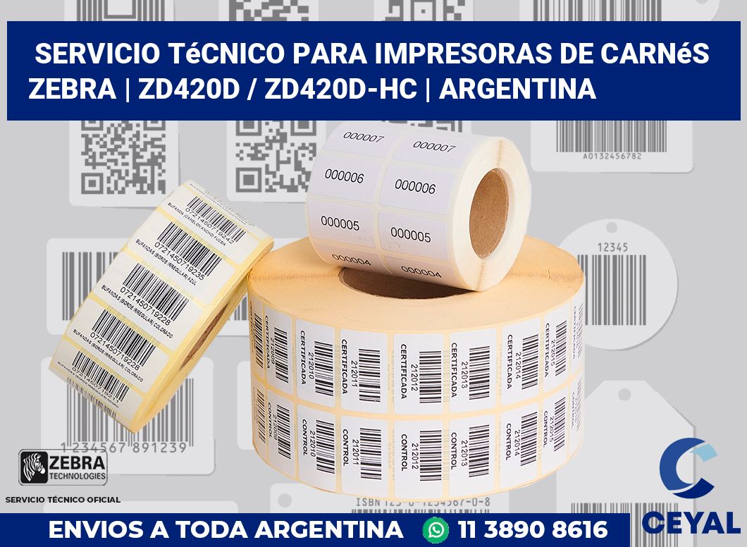 Servicio técnico para Impresoras de carnés ZEBRA | ZD420d / ZD420d‑HC | Argentina