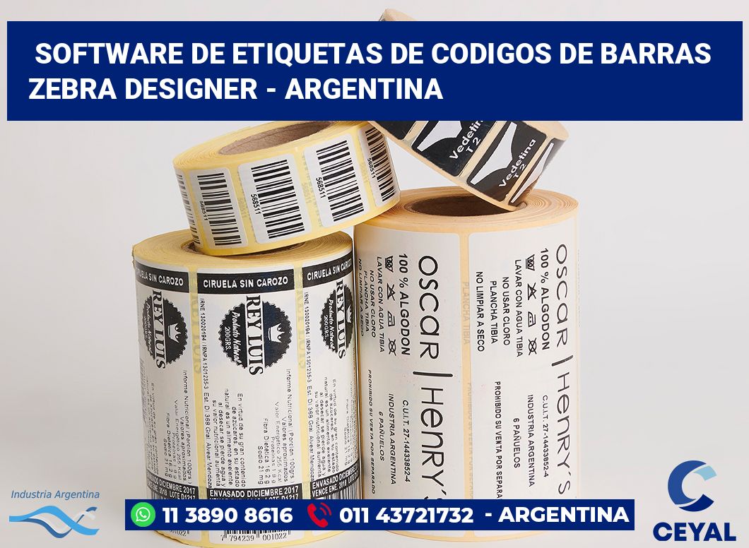 Software de etiquetas de codigos de barras Zebra Designer - Argentina