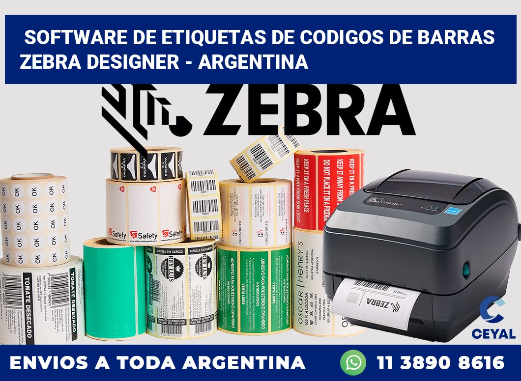 Software de etiquetas de codigos de barras Zebra Designer – Argentina