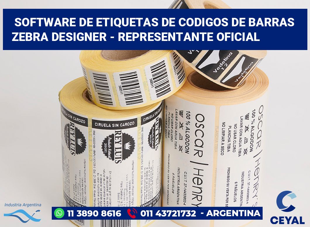 Software de etiquetas de codigos de barras Zebra Designer - Representante oficial