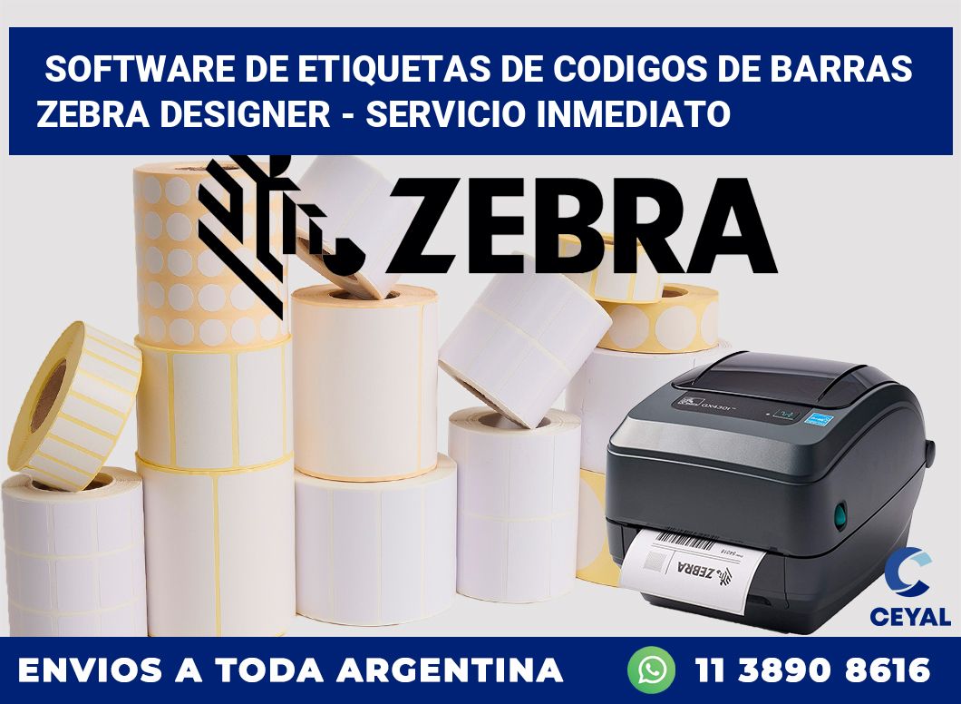 Software de etiquetas de codigos de barras Zebra Designer – Servicio inmediato