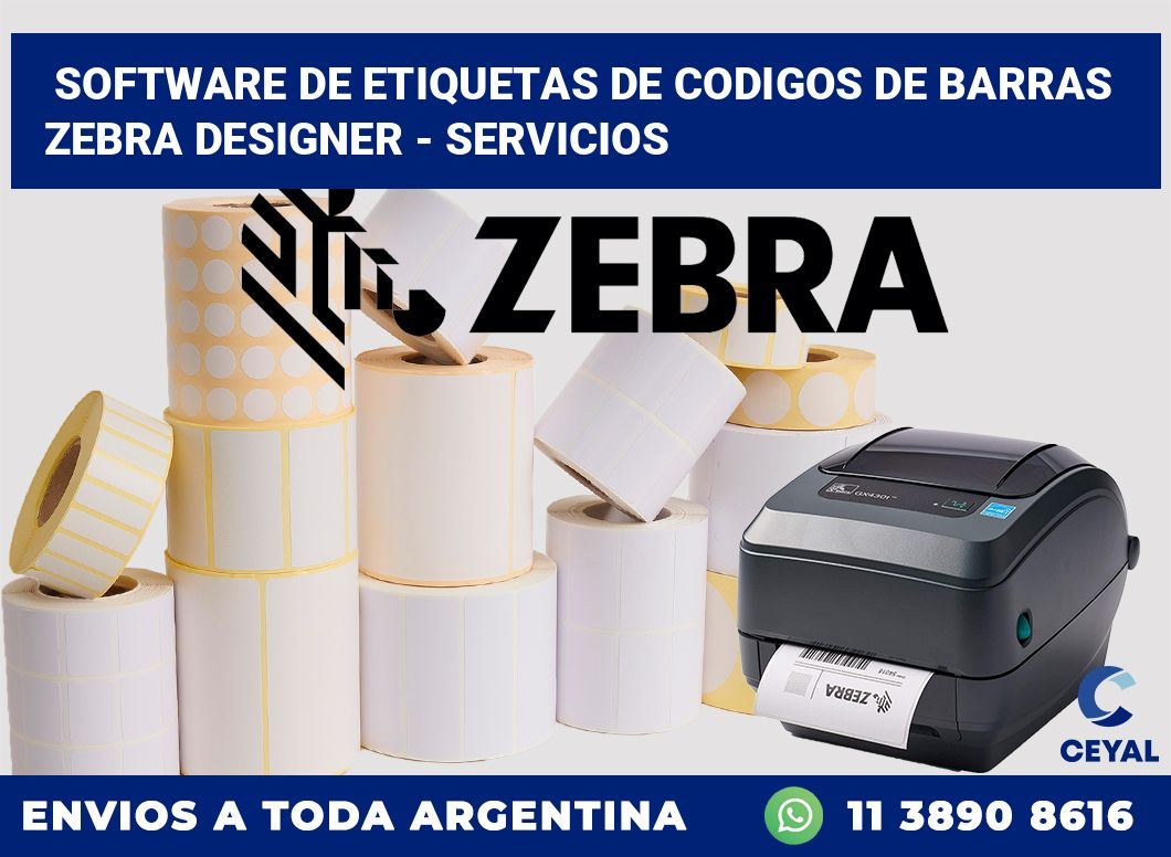 Software de etiquetas de codigos de barras Zebra Designer – Servicios