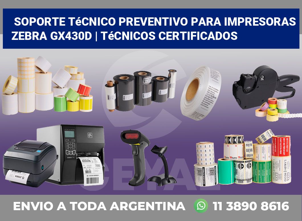 Soporte técnico preventivo para impresoras Zebra GX430d | Técnicos certificados