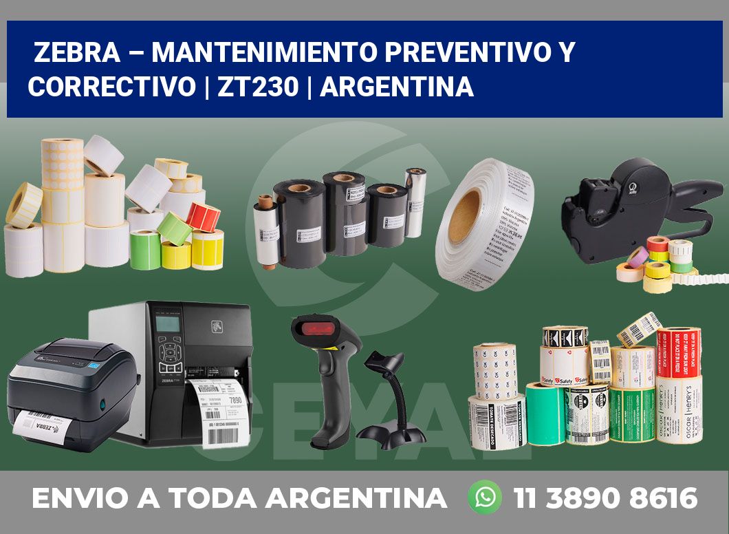 Zebra – mantenimiento preventivo y correctivo | zt230 | Argentina