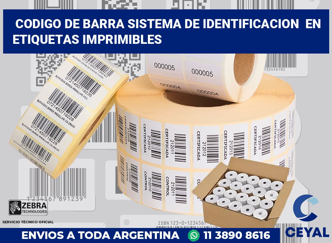 codigo de barra sistema de identificacion  en etiquetas imprimibles